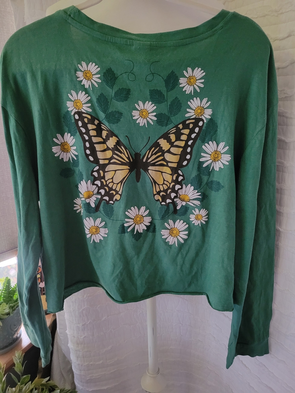 1-800 Smile Green Crop Top - Casual Women's Tee - Picture 16 of 16